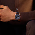 Air Command Red Gold 42.5mm - Sunburst Blue on Leather Strap