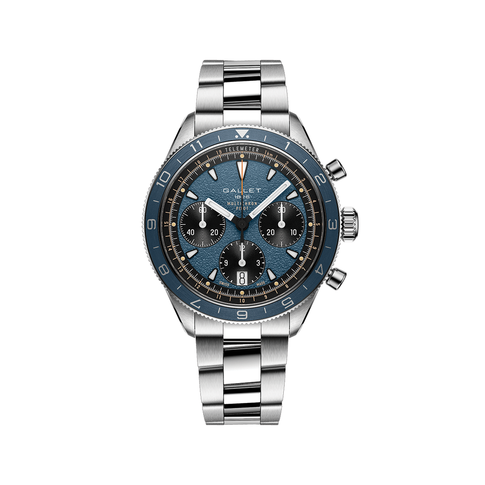 Multichron Pilot Chronograph 42mm - Blue on Bracelet
