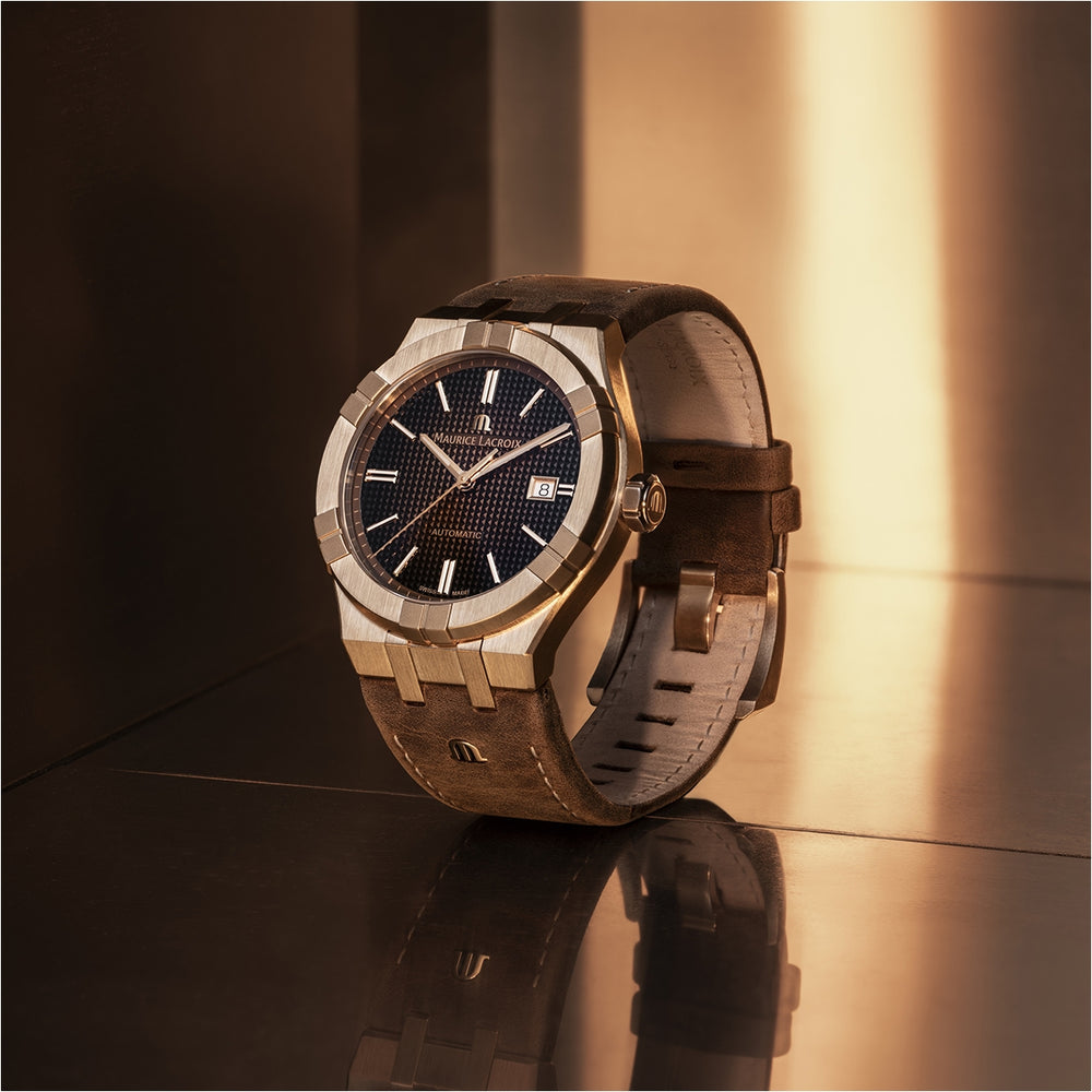 Aikon Automatic Bronze Limited Edition 42mm - Brown on Leather Strap