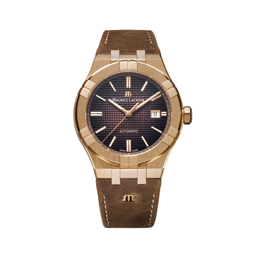 Aikon Automatic Bronze Limited Edition 42mm - Brown on Leather Strap