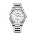 Zenshin Three-hand Eco Drive Super Titanium 39mm - White on Bracelet