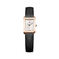 Hampton 10861 Quartz Gold-Tone PVD 28mm - Silver on Leather Strap