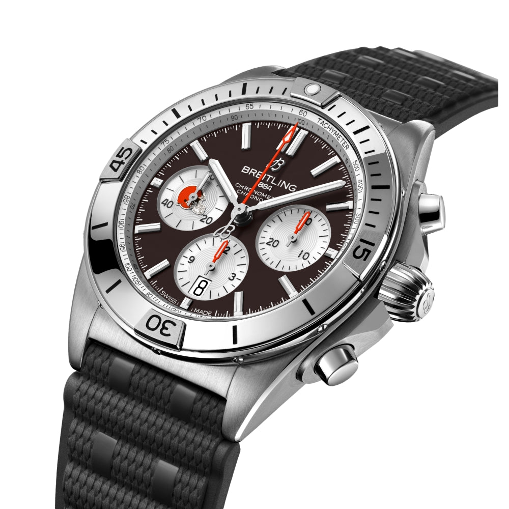 Chronomat B01 NFL Cleveland Browns Limited Edition 42mm - Brown on Rubber Strap