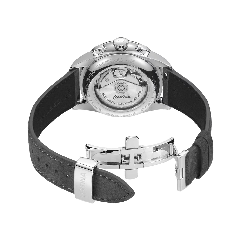 DS-1 Chrono Automatic 42mm - White on Leather Strap