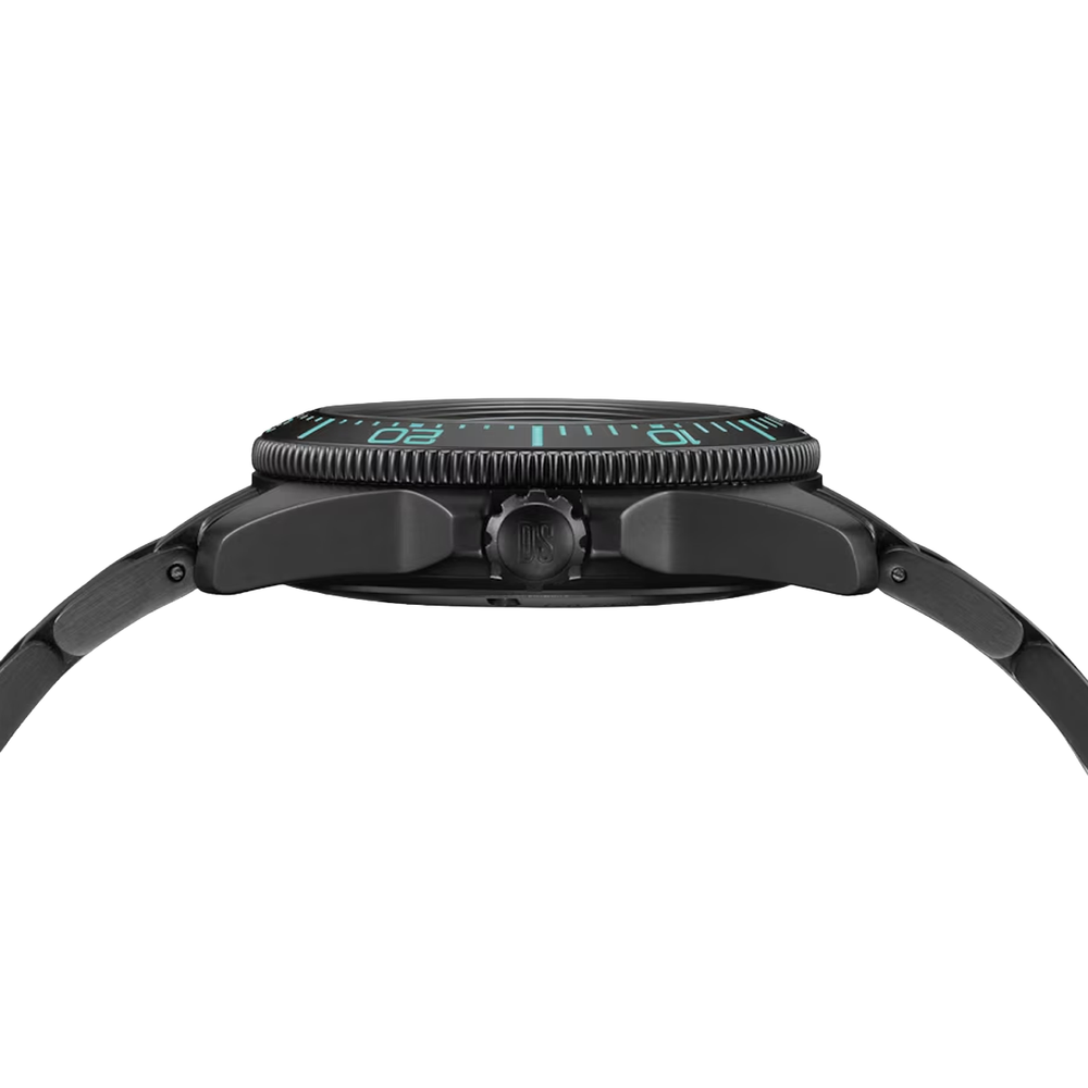 DS Action Diver Powermatic 80 38mm - Black, Green Accents on Bracelet w/ Additional Rubber Strap