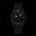 DS Action Chrono Quartz 42mm - Black, Blue Accents on Rubber Strap