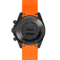 DS Action Chrono Quartz 42mm - Black, Orange Accents on Rubber Strap