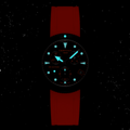DS Action Chrono Quartz 42mm - Black, Orange Accents on Rubber Strap
