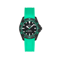 DS Action Diver Powermatic 80 38mm - Black, Green Accents on Bracelet w/ Additional Rubber Strap