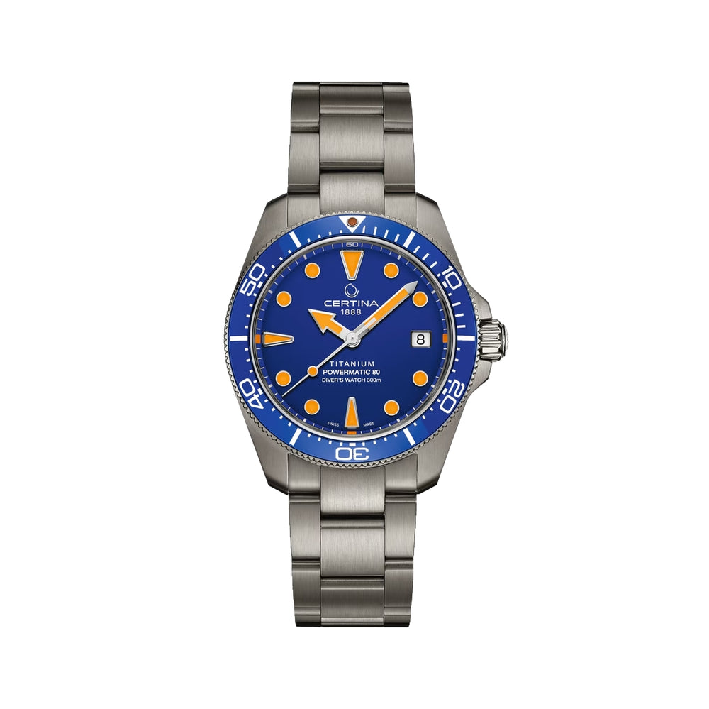 DS Action Diver “New DS Concept Extreme Shock Resistance” Titanium 38mm - Blue on Bracelet