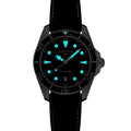 DS Action 40mm - Black on Rubber Strap