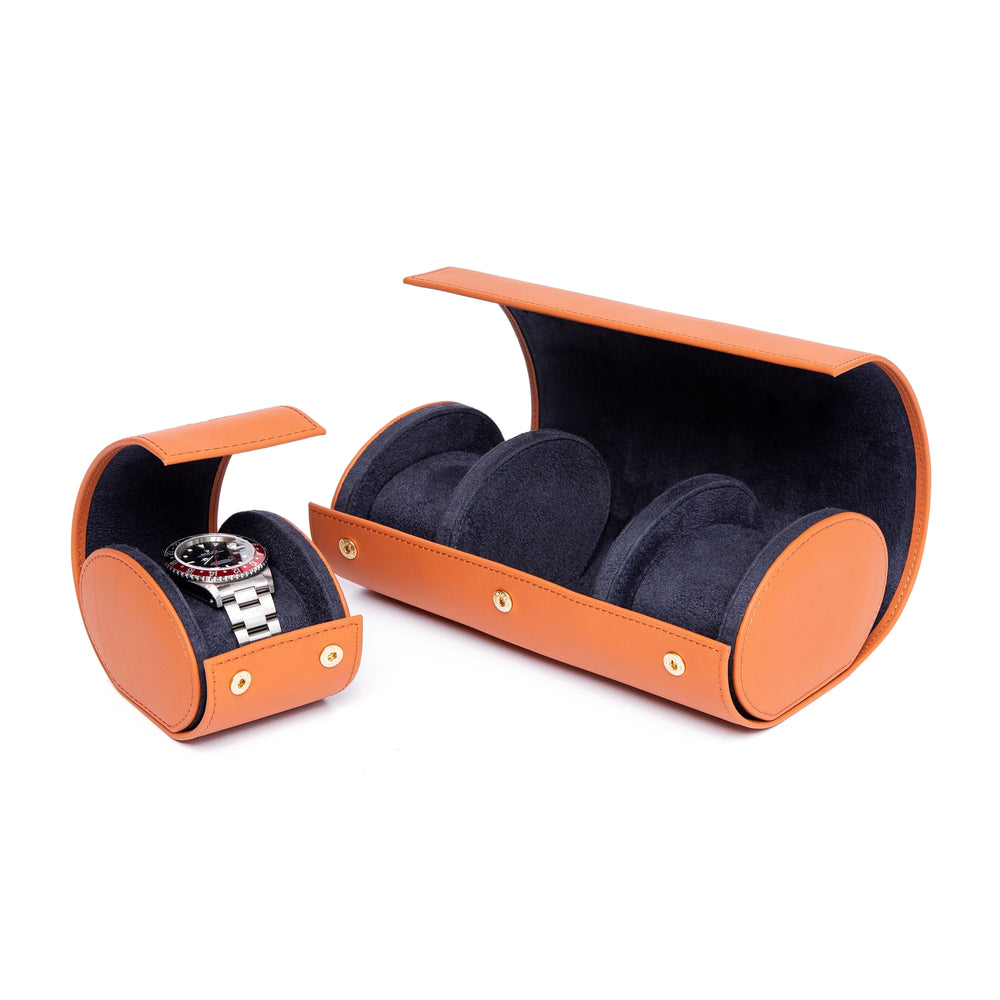 Hyde Park Three Watch Roll - Tan