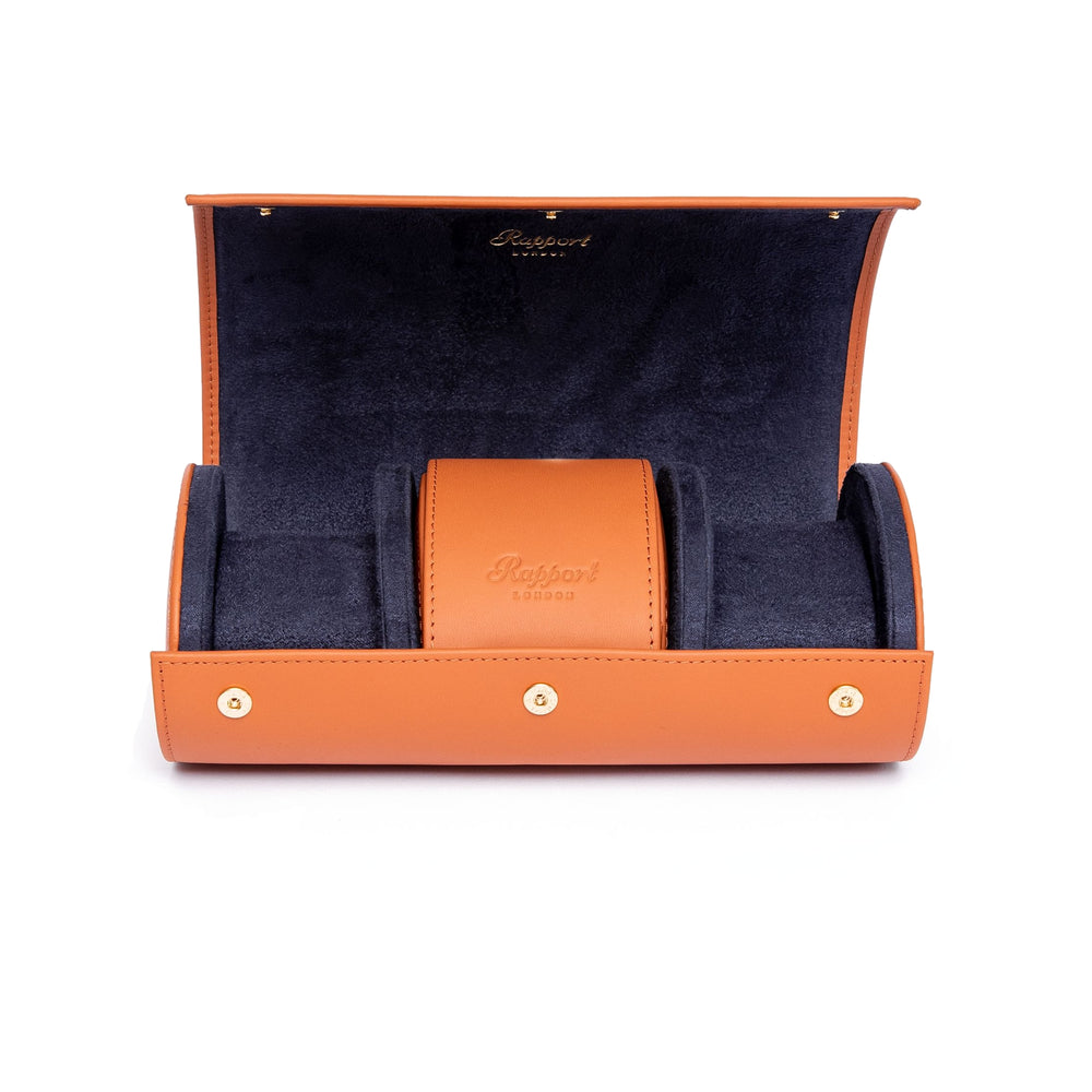 Hyde Park Three Watch Roll - Tan