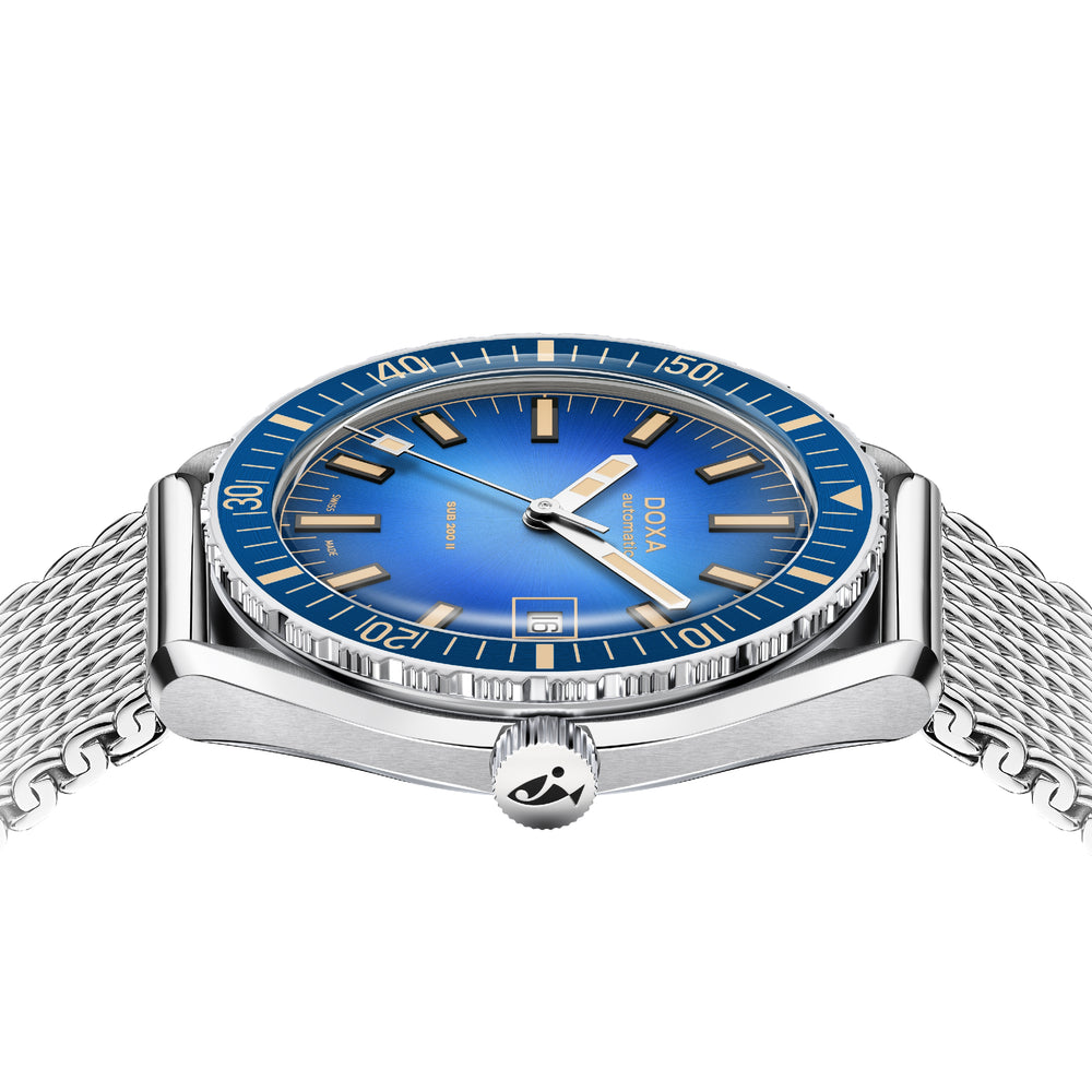 SUB 200 II Caribbean 44mm - Blue on Mesh Bracelet