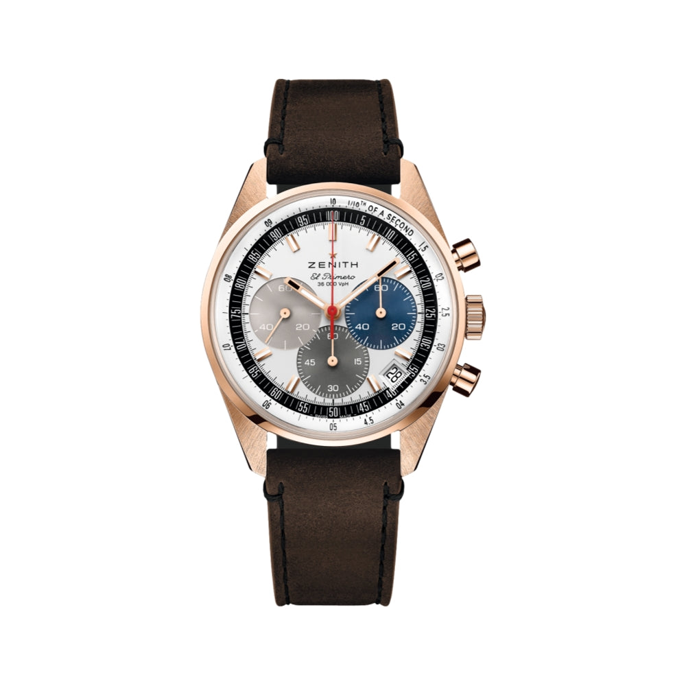 Chronomaster Original 18K Rose Gold 38mm - White on Leather Strap