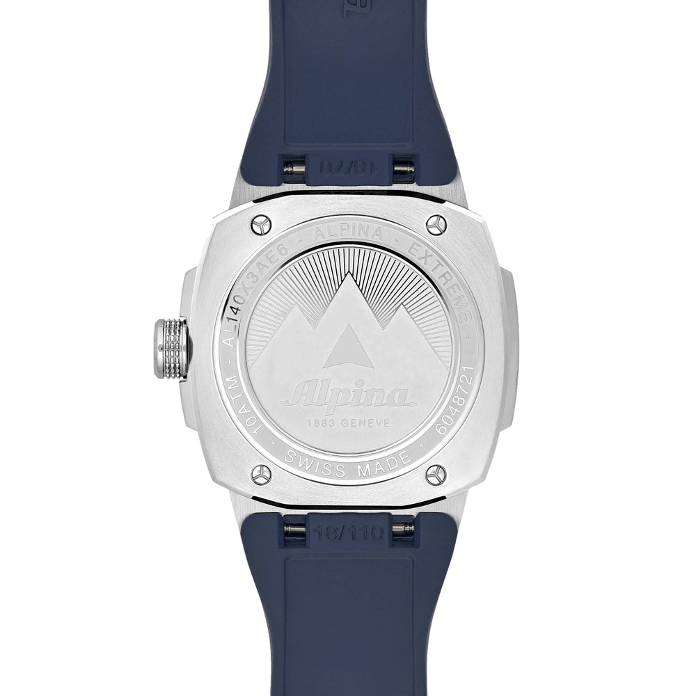 Alpiner Extreme Solarmetre 37.5mm - Blue on Rubber Strap