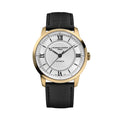 Classics Premiere Automatic Yellow Gold Steel 38.5mm - Silver on Leather Strap