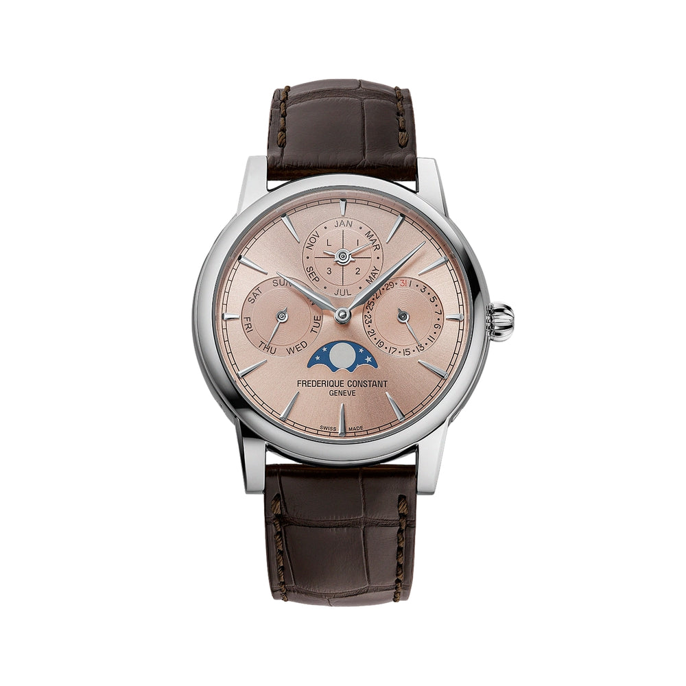Classic Perpetual Calendar Manufacture 40mm - Salmon on Leather Strap