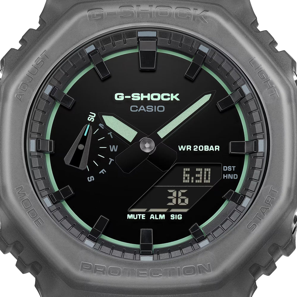 GA2100K-1A Grey - Black on Resin Band