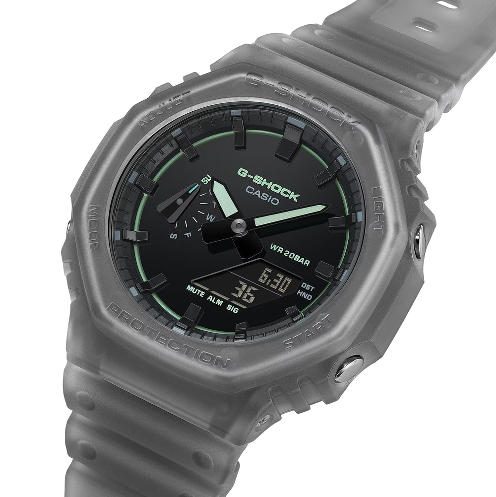 GA2100K-1A Grey - Black on Resin Band
