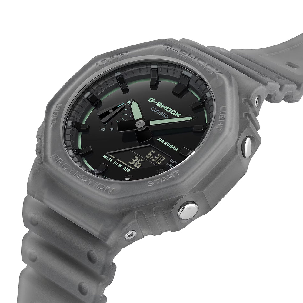 GA2100K-1A Grey - Black on Resin Band