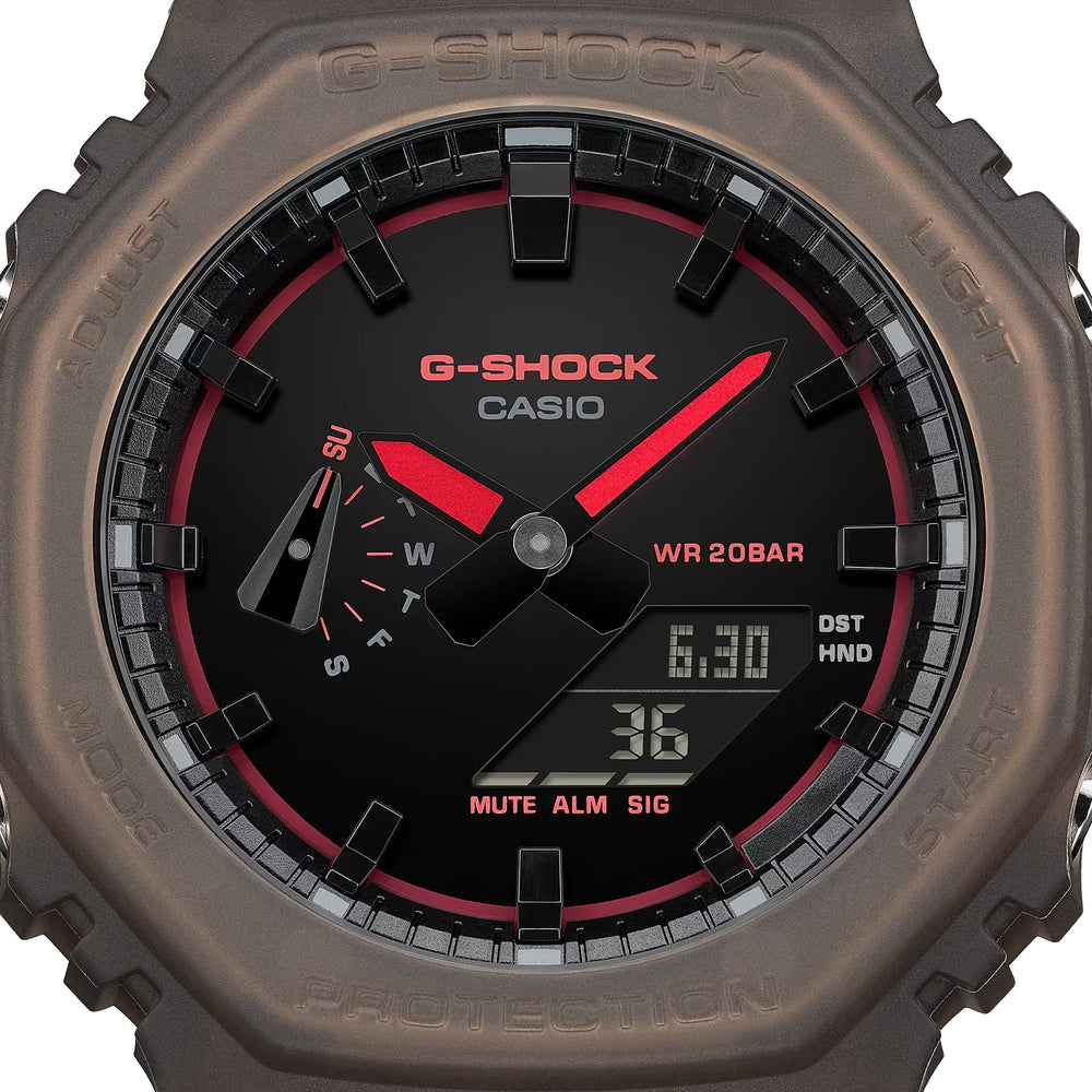 GA2100K-5A Brown - Black on Resin Band