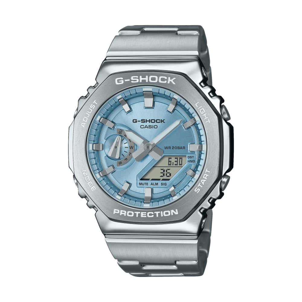 GM-2110D-2A G-Steel 44.4mm - Light Blue on Bracelet