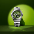 GM-2110D-3A G-Steel 44.4mm - Green on Bracelet