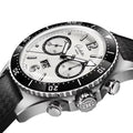 SeaQ Chronograph 43.2mm - Galvanized Silver on Rubber Strap