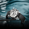 SeaQ Chronograph 43.2mm - Galvanized Silver on Rubber Strap