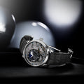 PanoLunarInverse Limited Edition 42mm - Galvanized Black on Leather Strap