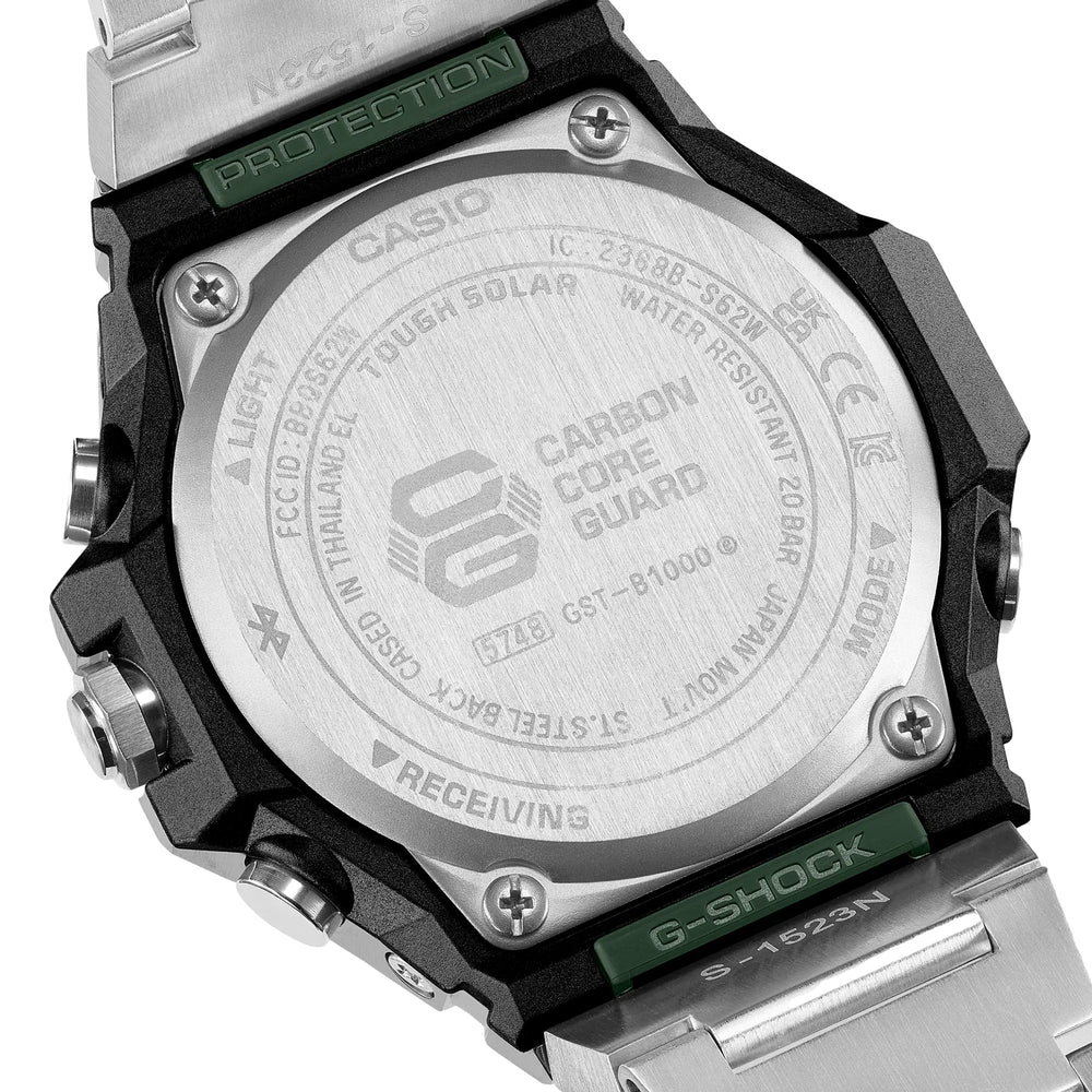 GST-B1000D-3A G-Steel 44.2mm - Green on Bracelet