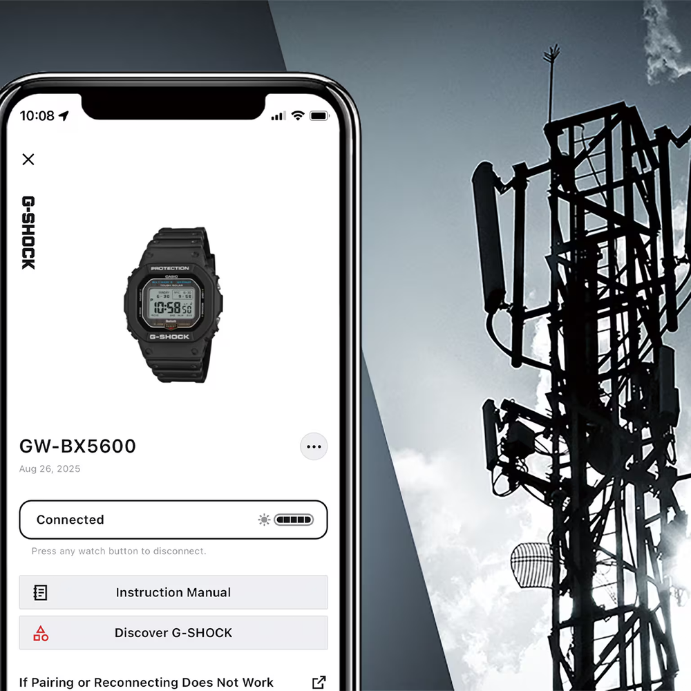 GWBX5600-1A1 5600 SERIES Digital 44.1mm  - Black on Resin Strap