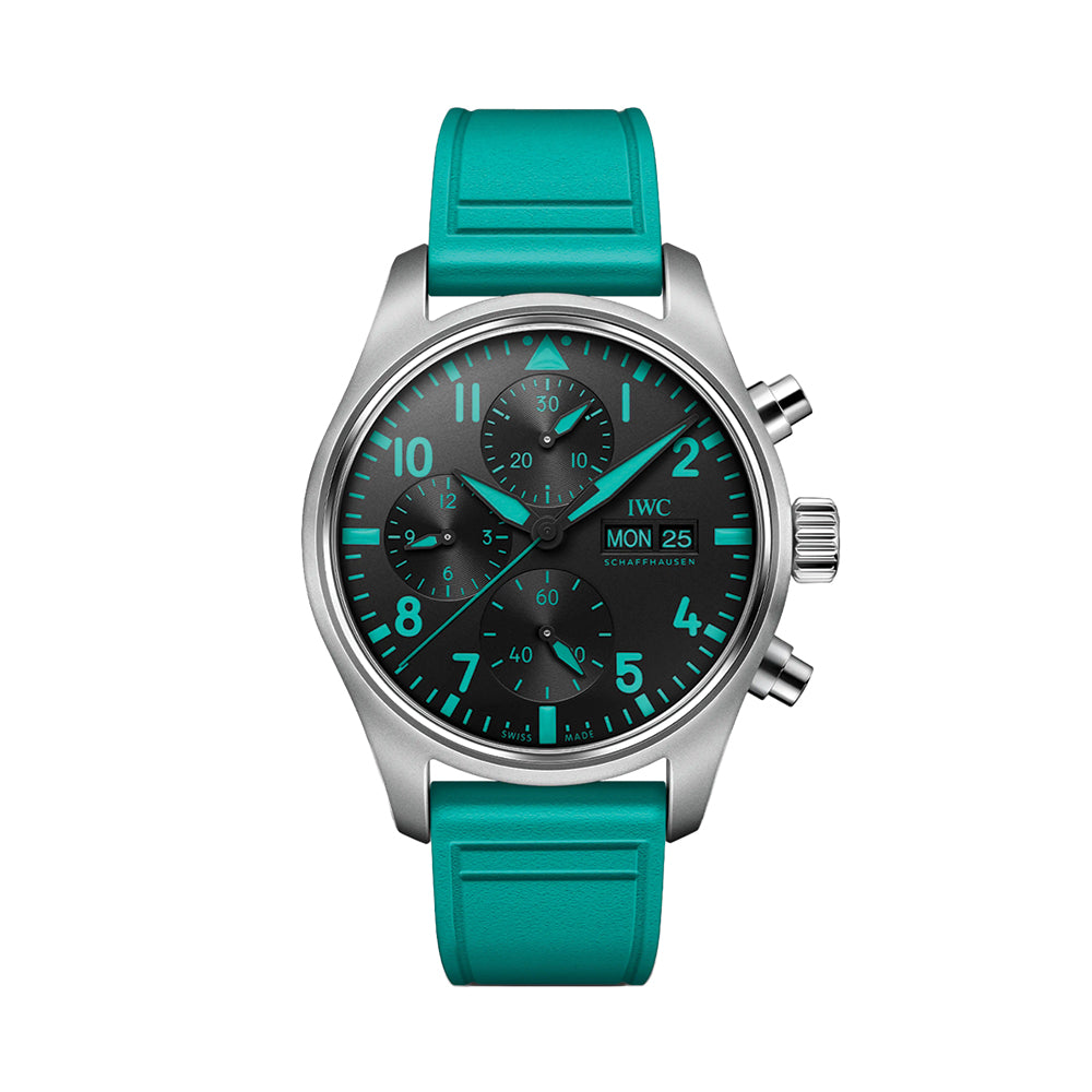 Pilot’s Watch Chronograph “Mercedes-AMG PETRONAS Formula One™ Team” Edition 41mm - Black on Rubber Strap