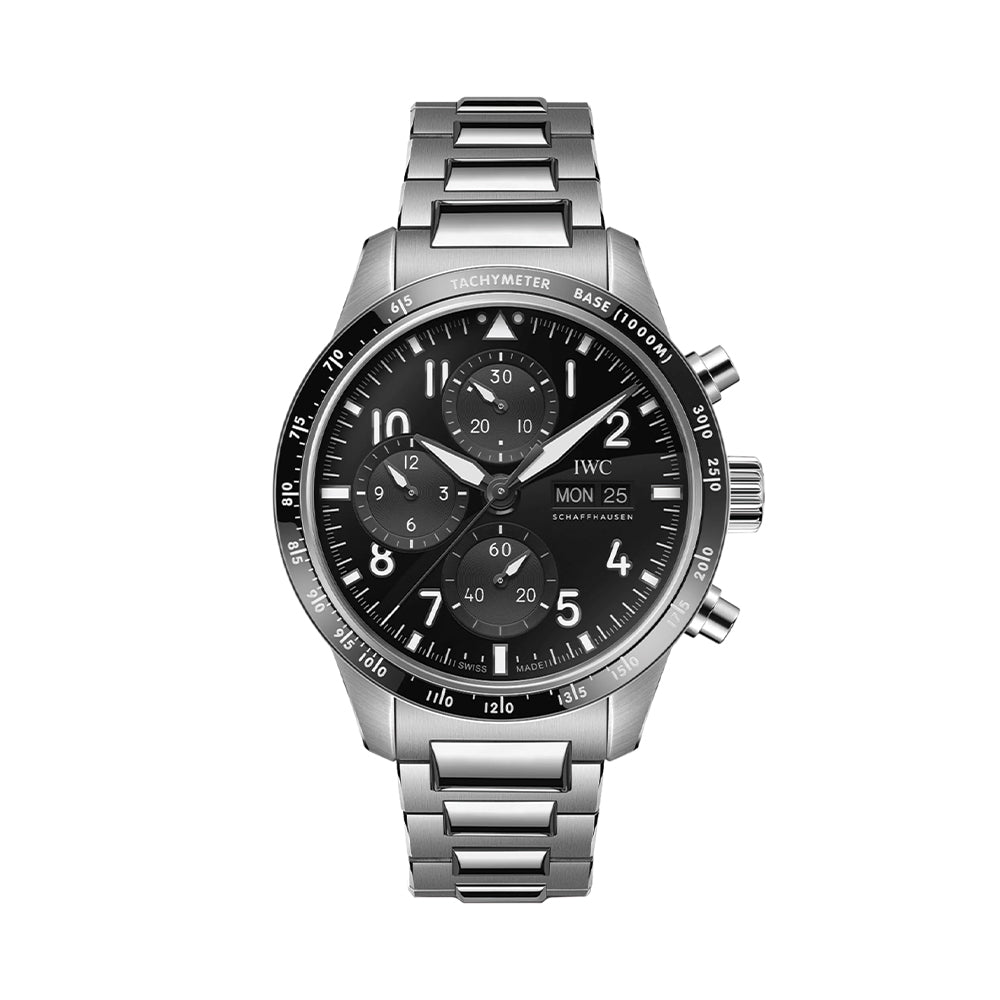 Pilot’s Watch Performance Chronograph AMG Titanium Case 41mm - Black on Bracelet