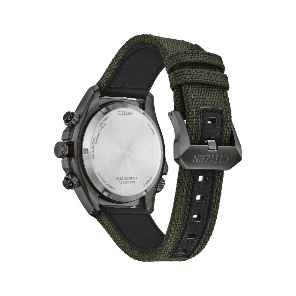 Promaster Land U822 Eco-Drive 43.9mm - Green on Fabric Strap