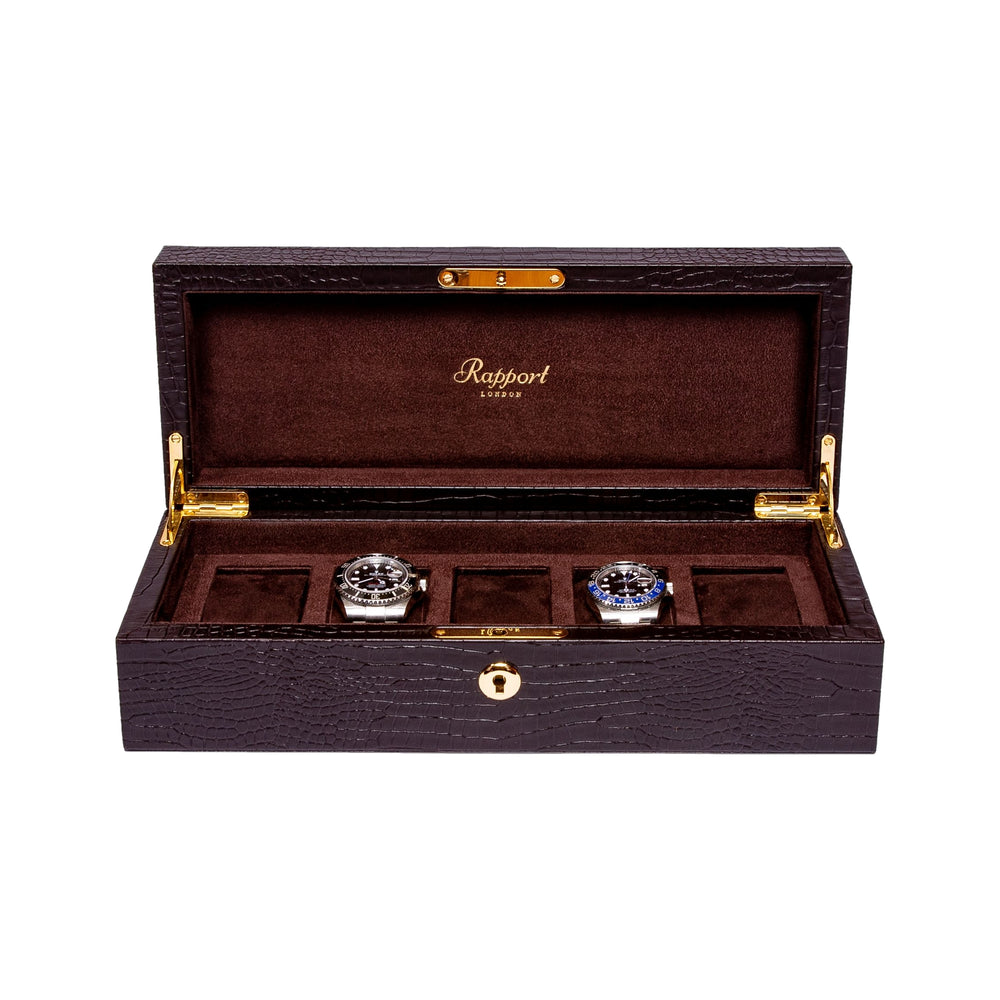 Brompton Five Watch Box - Brown