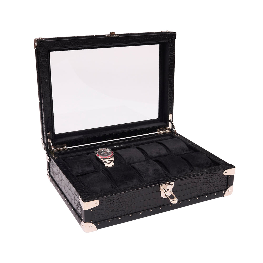 Brompton Optic Ten Watch Box - Black