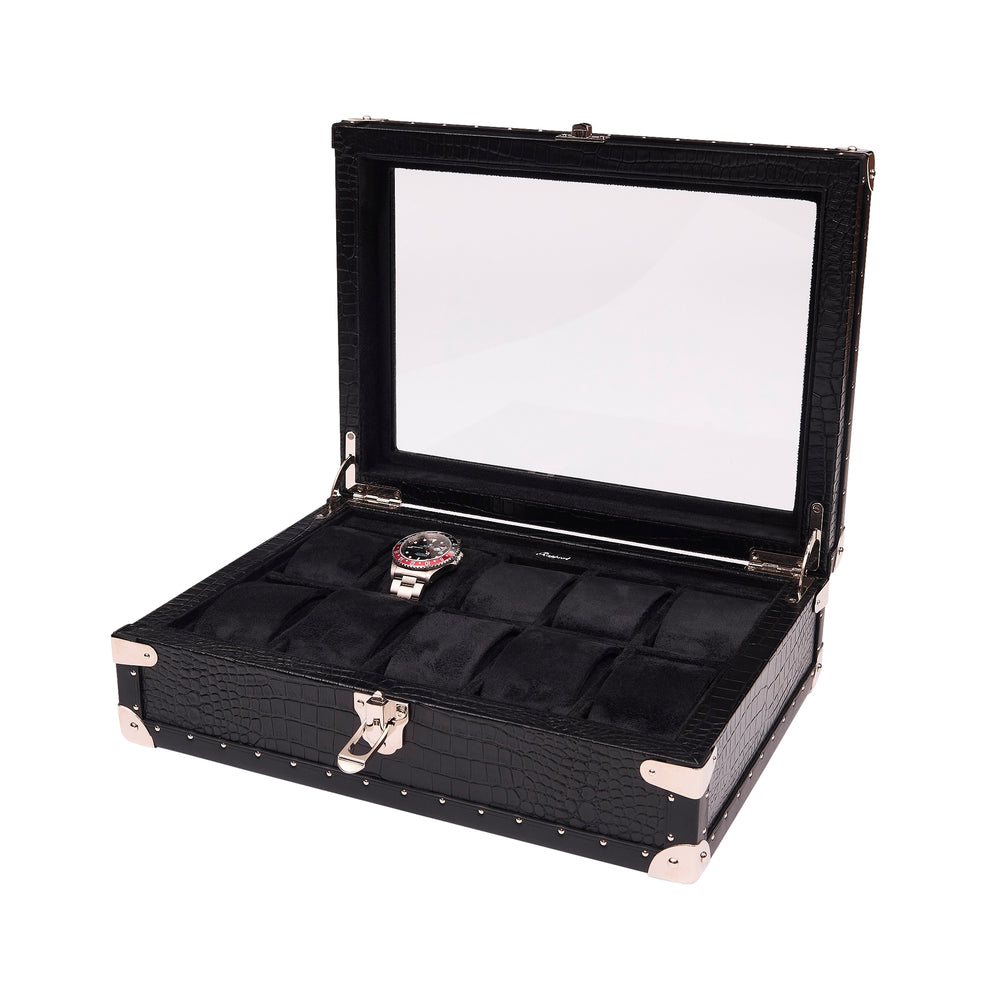 Brompton Optic Ten Watch Box - Black