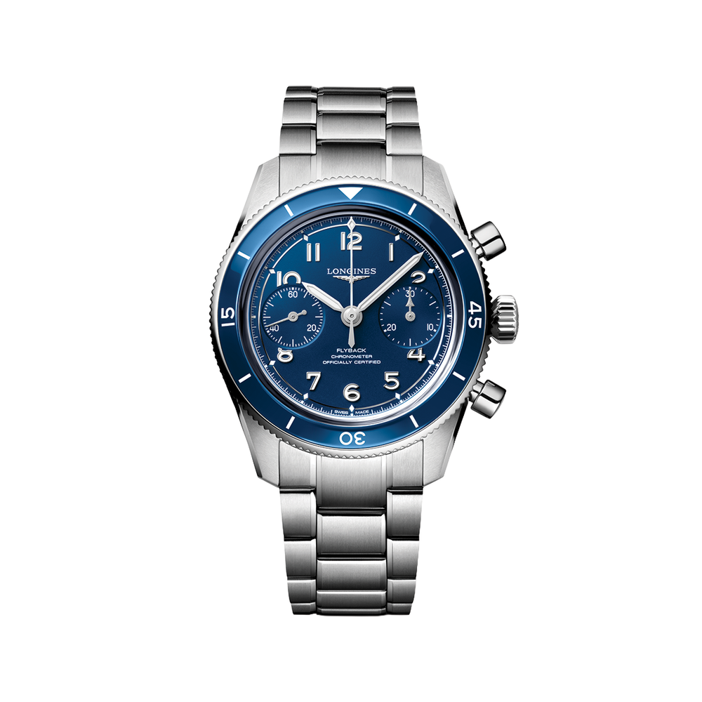Spirit Pilot Flyback Chronograph 39.5mm - Blue on Bracelet