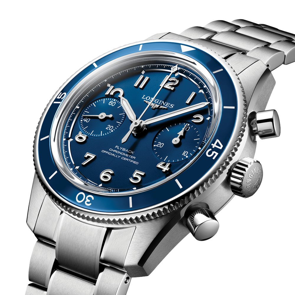 Spirit Pilot Flyback Chronograph 39.5mm - Blue on Bracelet