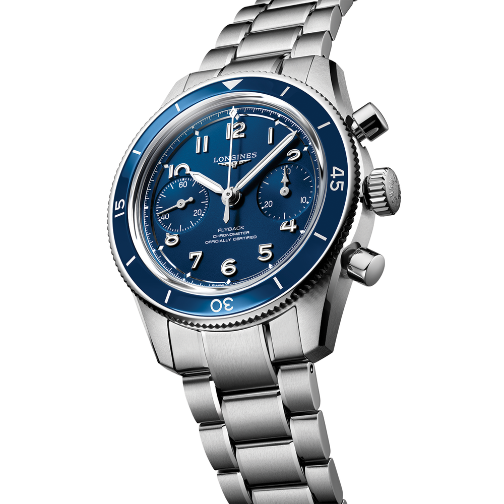 Spirit Pilot Flyback Chronograph 39.5mm - Blue on Bracelet