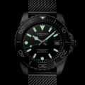 HydroConquest 39mm - Black on Mesh Bracelet