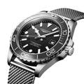 HydroConquest 42mm - Black on Mesh Bracelet