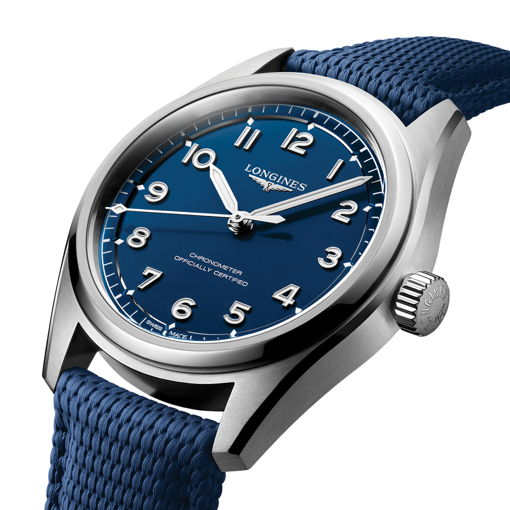 Spirit Pilot 39mm - Blue on Rubber Strap