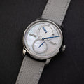 Louis Erard x KUDOKE Le Régulateur 42mm - White, Mother-of-Pearl on Leather Strap