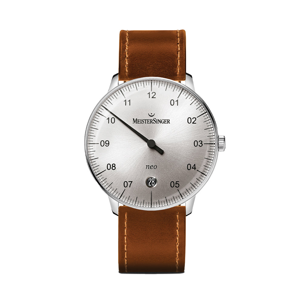 Neo Automatic 36mm - Silver on Cordovan Leather Strap