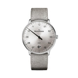 Neo Automatic 36mm - Silver on Velour Leather Strap