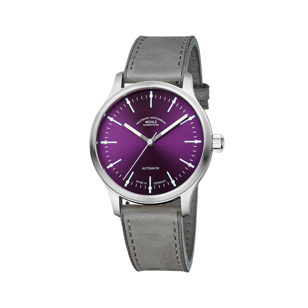 Panova 40mm - Violet on Leather Strap
