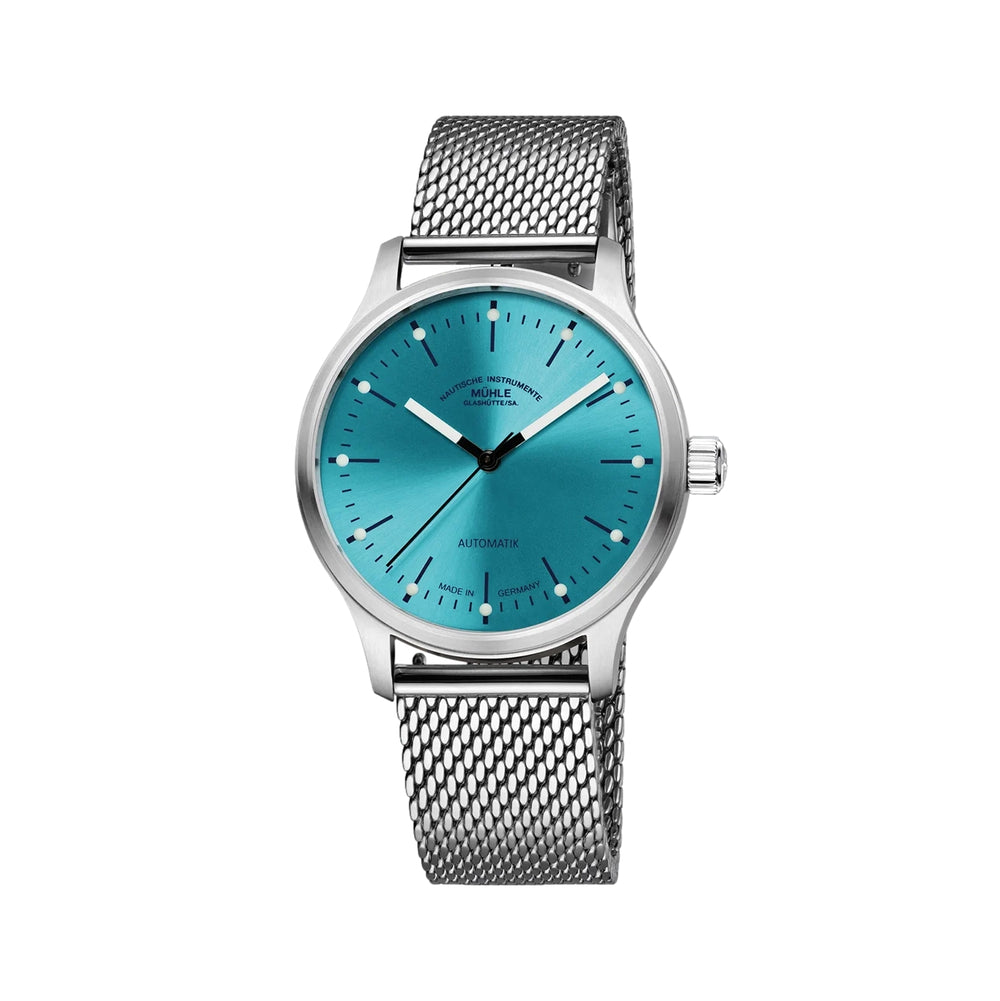 Panova 40mm - Turquoise on Stainless Steel Milanaise Bracelet